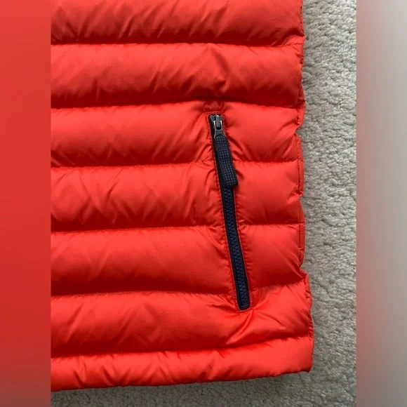 Patagonia Size L, 12, Orange Down Sweater Puffer Vest - Picture 5 of 11